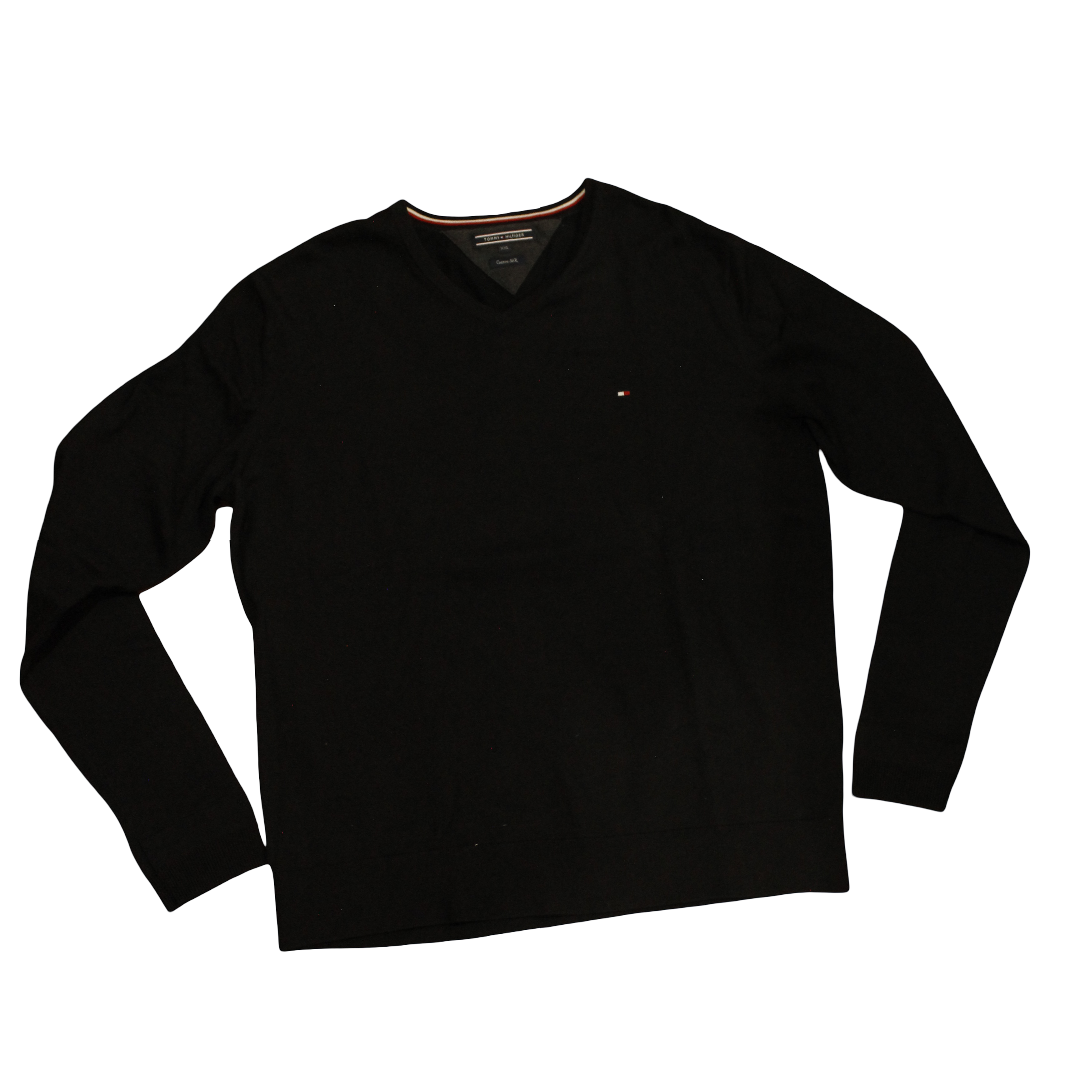 Vintage Black Tommy Hilfiger Sweater 2XL