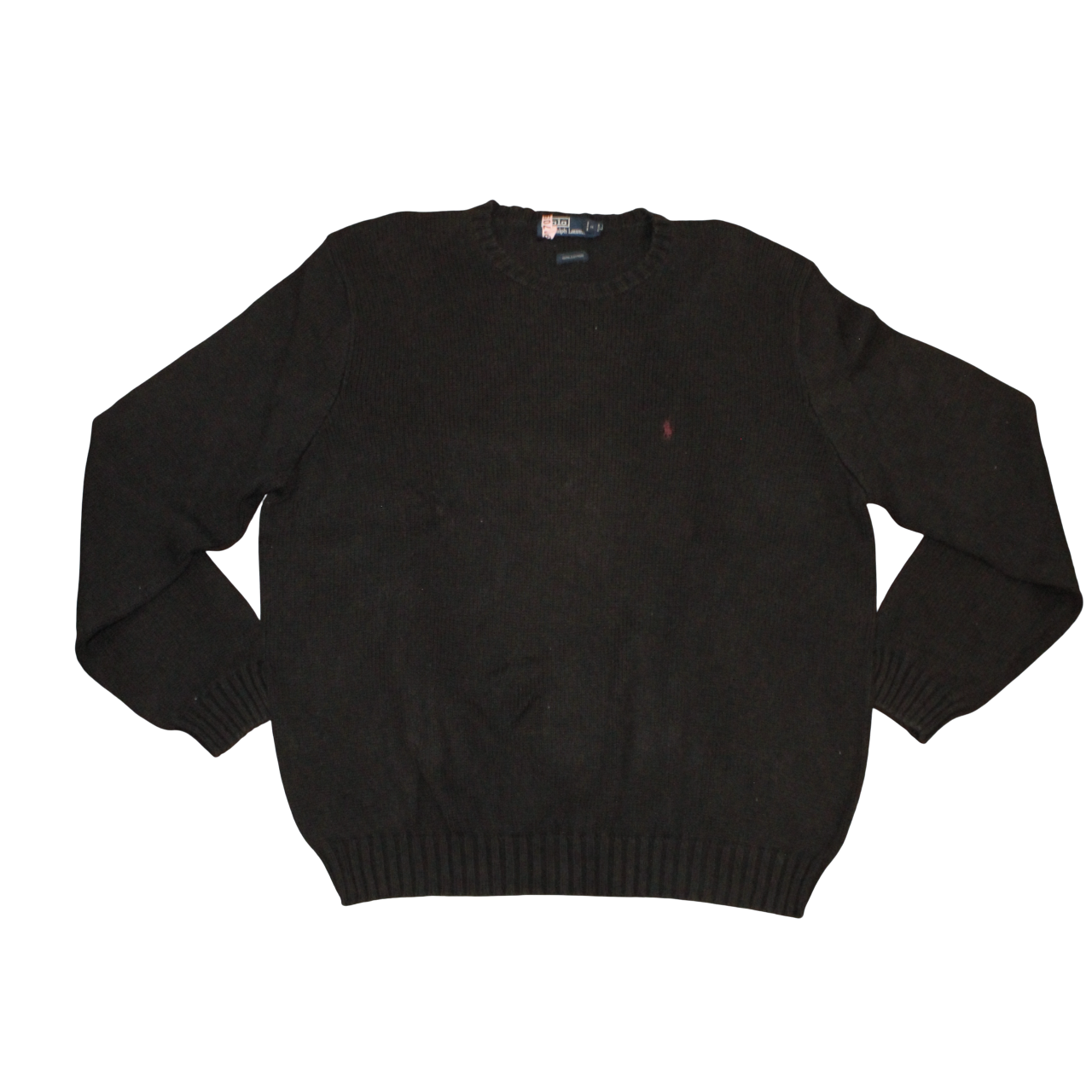 Vintage Black Polo Ralph Lauren Sweatshirt 2XL