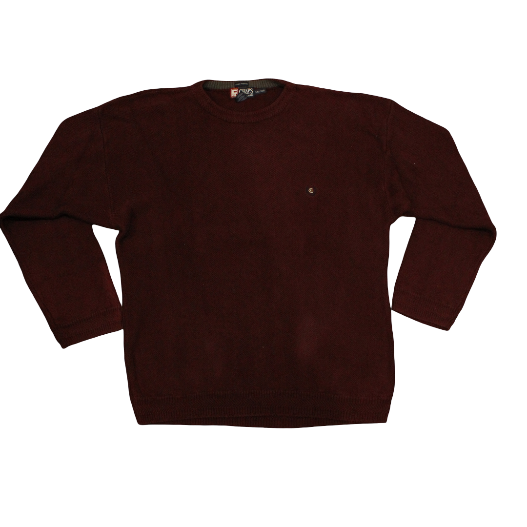 Vintage Burgundy Chaps Sweater 2XL