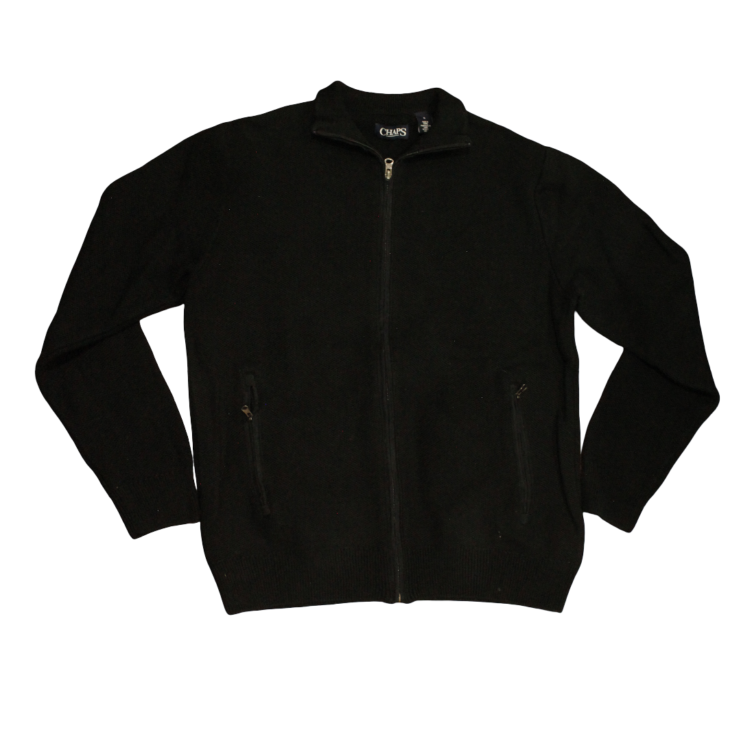 Vintage Chaps Full-Zip Sweater Medium