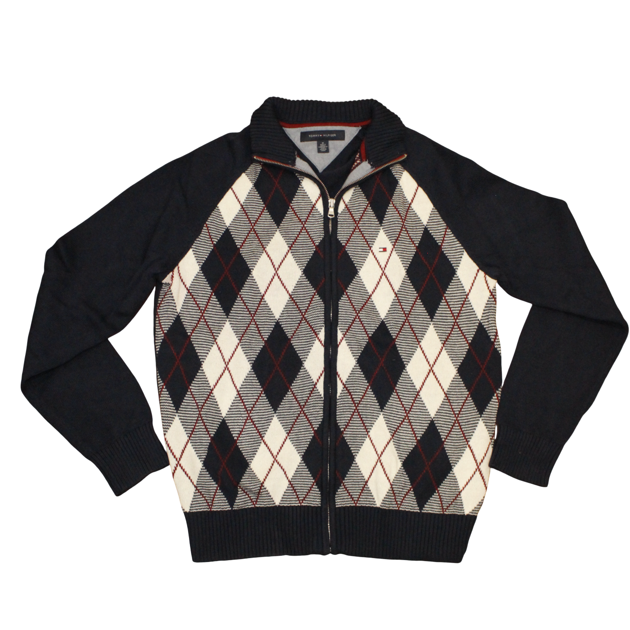 Vintage Tommy Hilfiger Full-Zip Jumper Medium